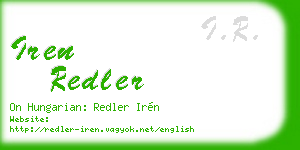 iren redler business card